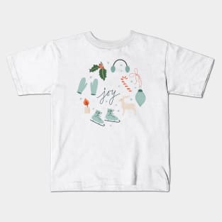 Christmas print with cozy objects. Kids T-Shirt